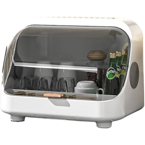 食器乾燥機 食器洗い乾燥機 食洗機 食洗機ラック 調理器具 キッチン用品収納 USB充電 小型 大容量 引出しタイプ 食器棚水切りラック 縦型プチ洗食 オゾン殺菌 防カビ 一人用 コンパクト スペースを節約する 自宅 食器収納(食器棚,消毒なしホワイト)